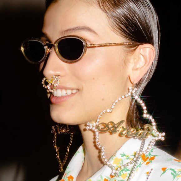 NWB AREA NYC CRYSTAL RHINESTONE SUNGLASSES $400 main image 4